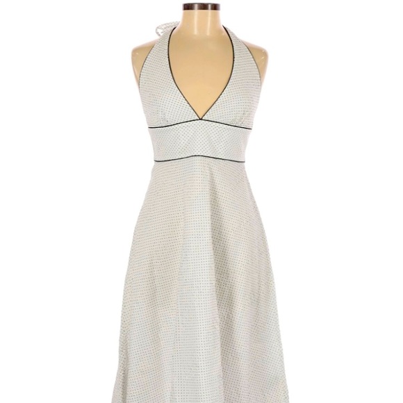 J. Crew Dresses Jcrew White Polka Dot Halter Dress Poshmark